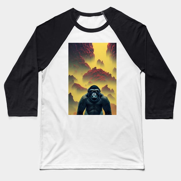 Sagacious Primate Baseball T-Shirt by EsoteraArt